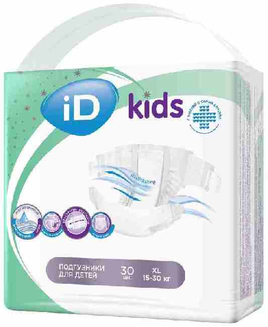 Детские подгузники ID  Kids XL 4-9кг, 30шт