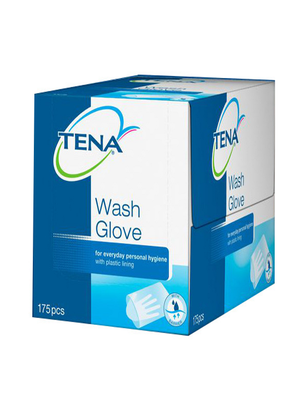 Рукавички для мытья влажные ТЕНА ,  TENA Wash Glov 175 шт 